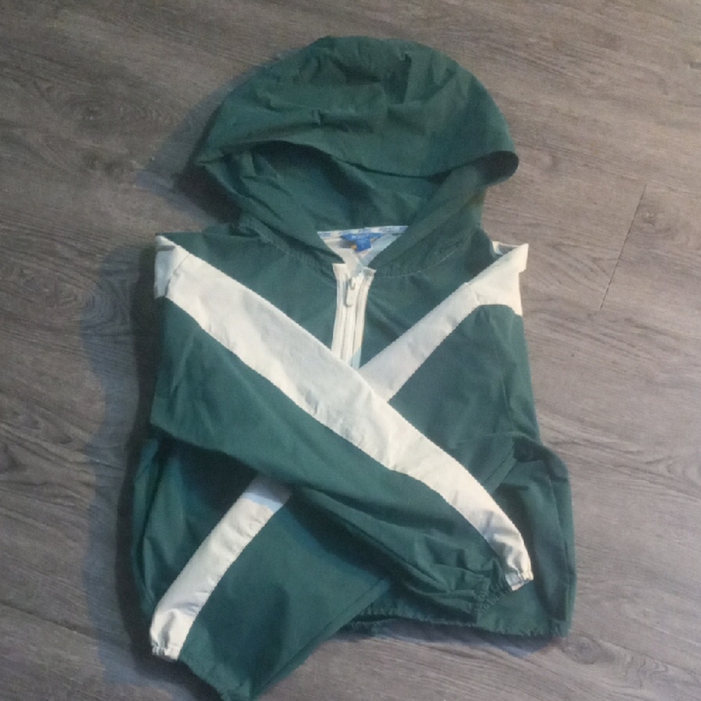 Green and White Hooded Prince Jacket